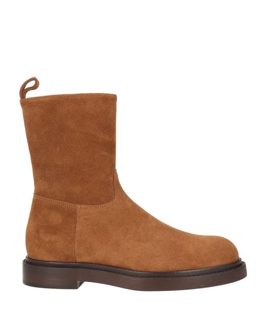 Fabiana Filippi Brown Camel Ankle Boots Leather