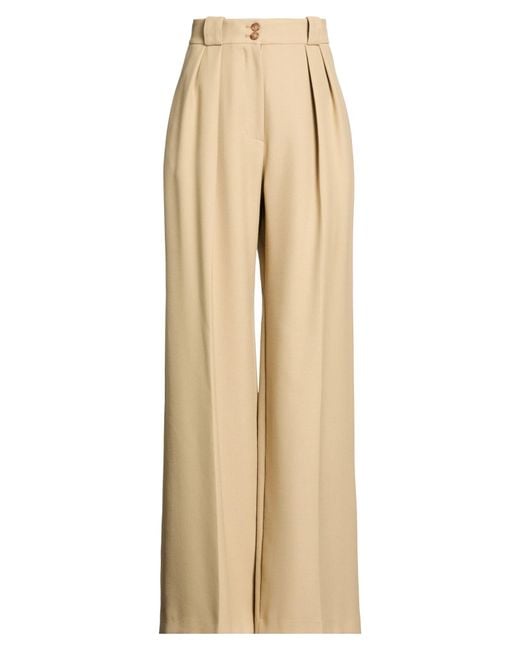 Ines De La Fressange Paris Natural Pants Polyester, Fiberglass