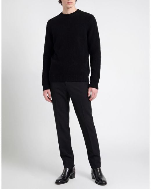 Scaglione Black Sweater Merino Wool, Polyamide for men