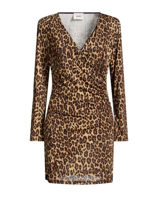 Dixie Natural Camel Mini Dress Cotton, Polyester