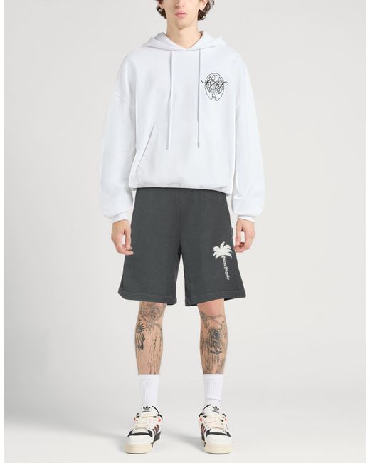Palm Angels Gray Lead Shorts & Bermuda Shorts Cotton for men