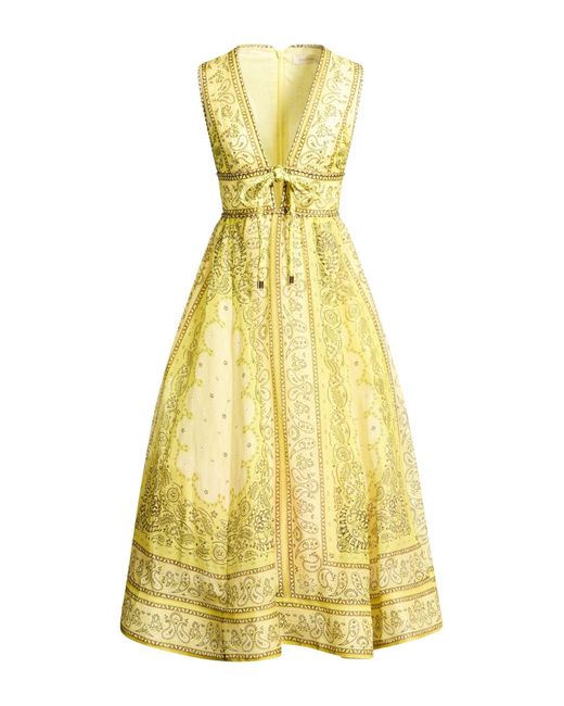 Zimmermann Yellow Midi Dress