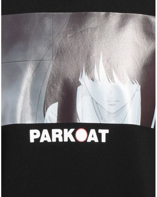 Parkoat Black Sweatshirt Cotton, Polyester for men
