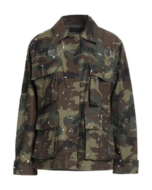 Amiri Green Military Jacket Cotton