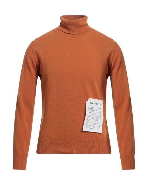 Amaranto Brown Turtleneck for men