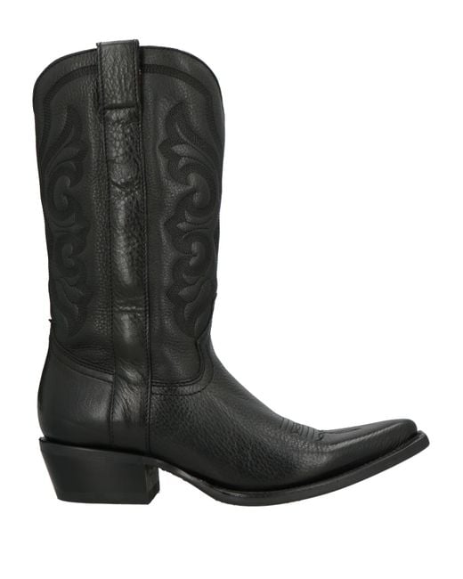 Ash Black Boot Leather