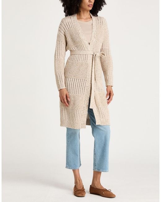 Eleventy Natural Cardigan Cotton, Polyamide, Polyester
