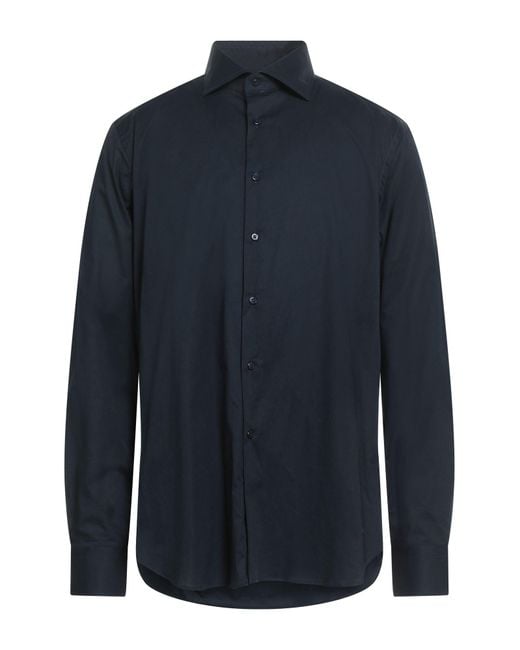 Tombolini Blue Midnight Shirt Cotton, Elastane for men