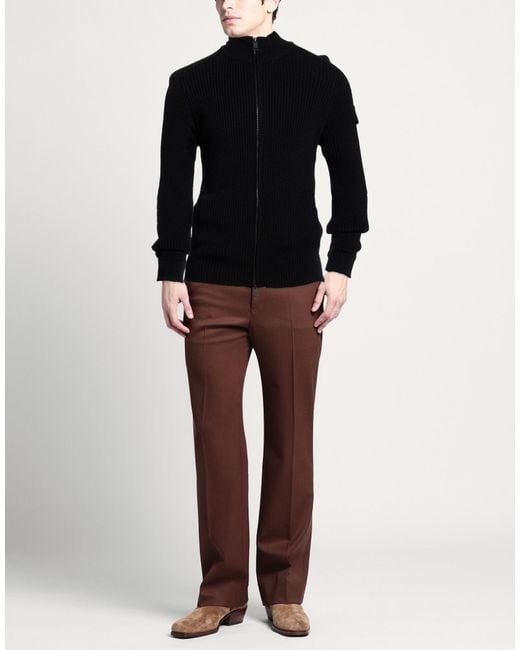 Premiata Black Cardigan Merino Wool for men