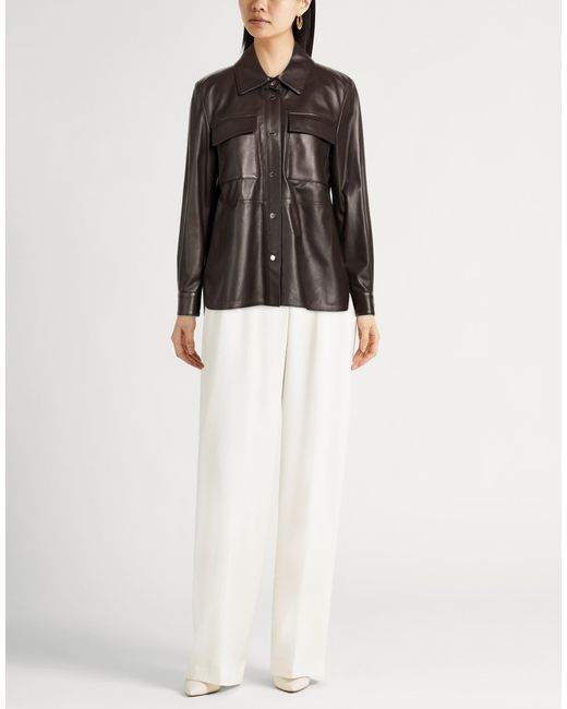 Moorer Brown Dark Shirt Ovine Leather