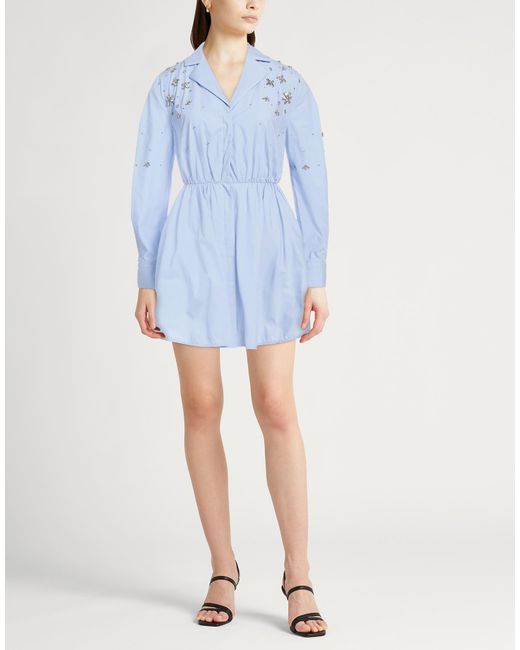 Self-Portrait Blue Mini Dress