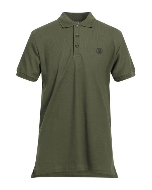 Burberry Green Branded Circle Logo Polo Shirt for men