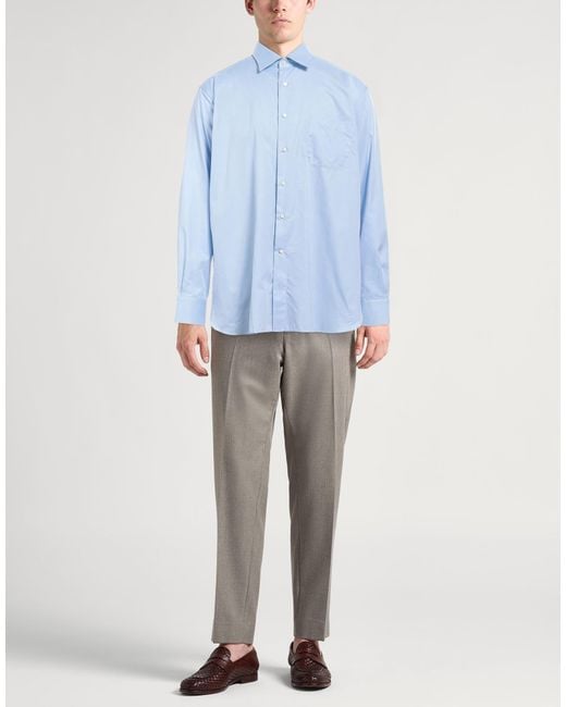 Canali Blue Shirt Cotton for men