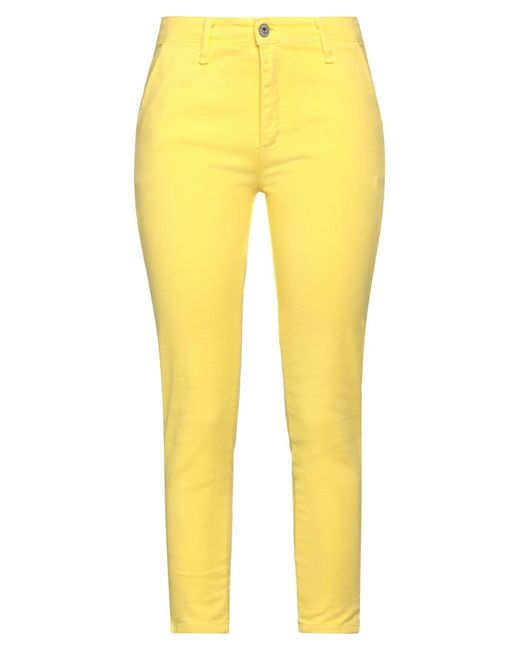 Boutique De La Femme Yellow Trouser