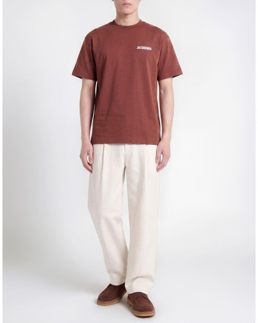 Jacquemus Red T-Shirt Organic Cotton for men