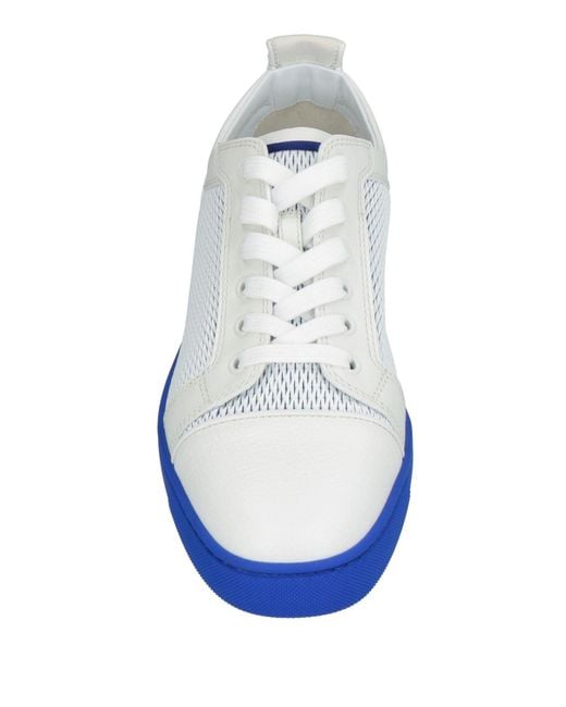 Christian Louboutin White Sneakers Leather, Textile Fibers for men