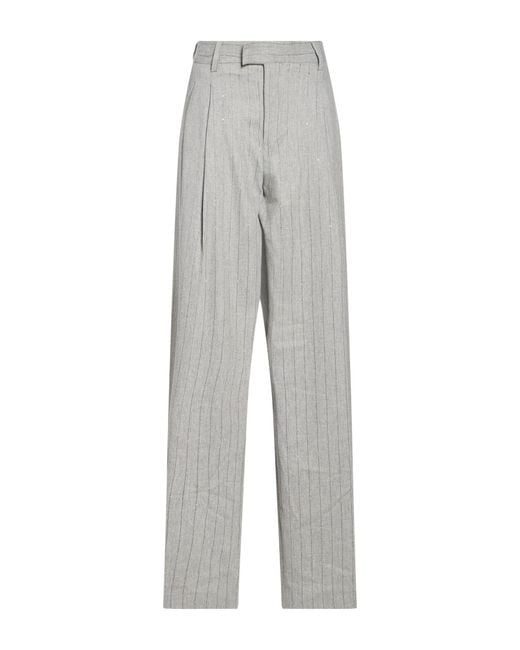 A PAPER KID Gray Pants Polyester, Viscose, Wool, Elastane