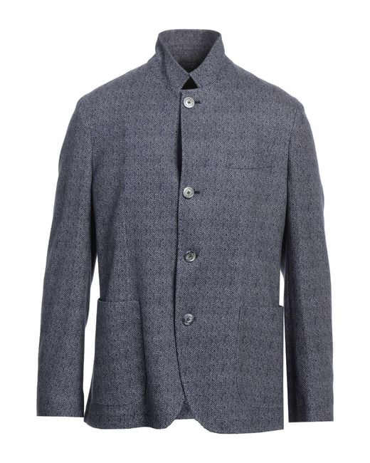 Fedeli Blue Blazer Cashmere for men