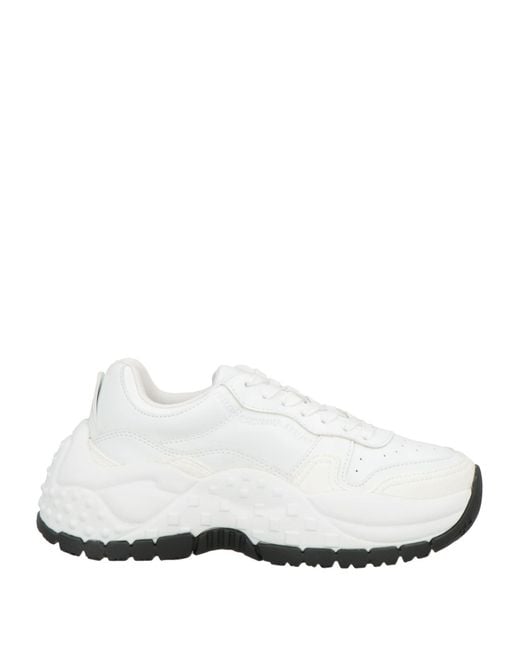 ARMANI EXCHANGE White Sneakers Polyester, Polyurethane, Elastane, Polyamide