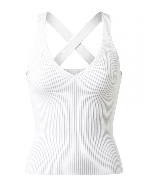 Pierantonio Gaspari White Tank Top Viscose, Nylon