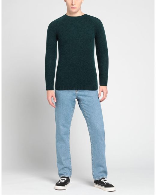 Messagerie Green Sweater Alpaca Wool, Polyamide, Elastane for men