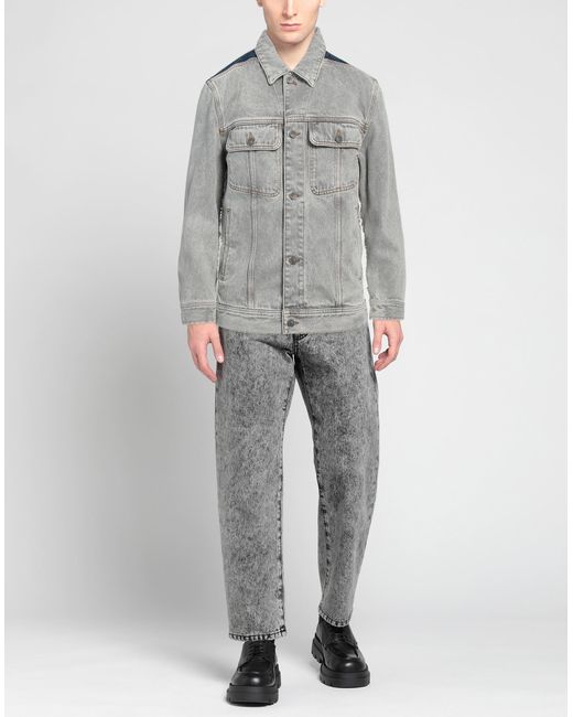 DIESEL Gray Denim Outerwear for men