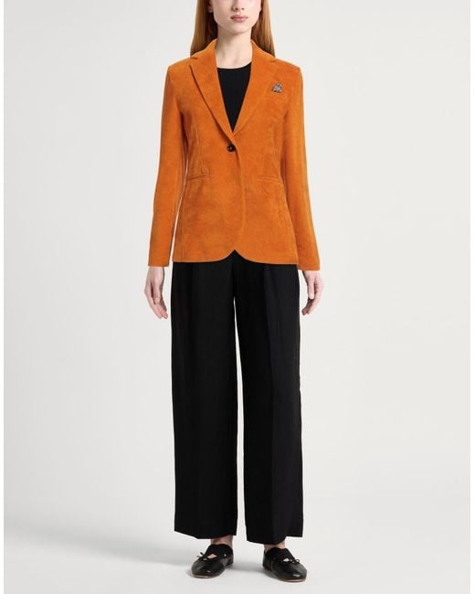 Circolo 1901 Orange Blazer Cotton, Polyester