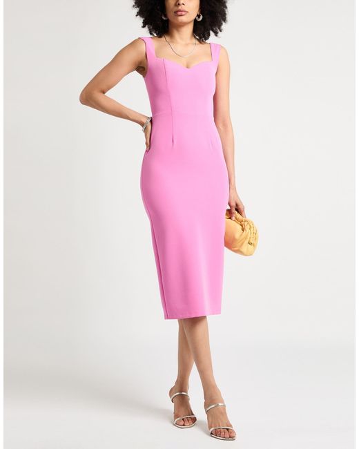 ACTUALEE Pink Midi Dress Polyester, Elastane