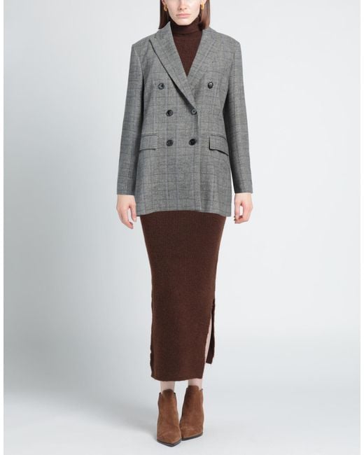 Circolo 1901 Gray Blazer Cotton, Elastane