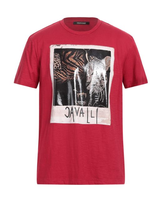 T-shirt di Roberto Cavalli in Red da Uomo