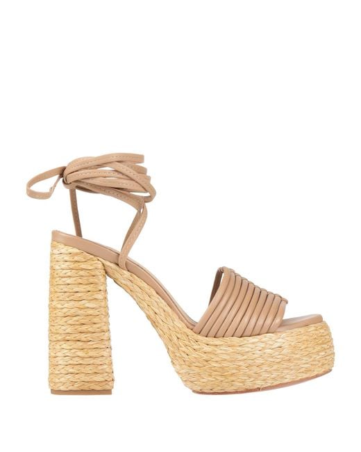 Paloma Barceló Metallic Paciana Sandals Leather