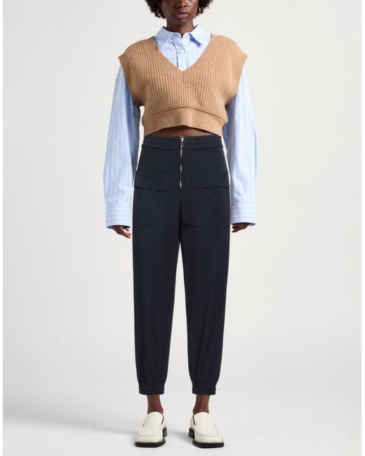 Dondup Blue Pants Polyester, Viscose, Elastane