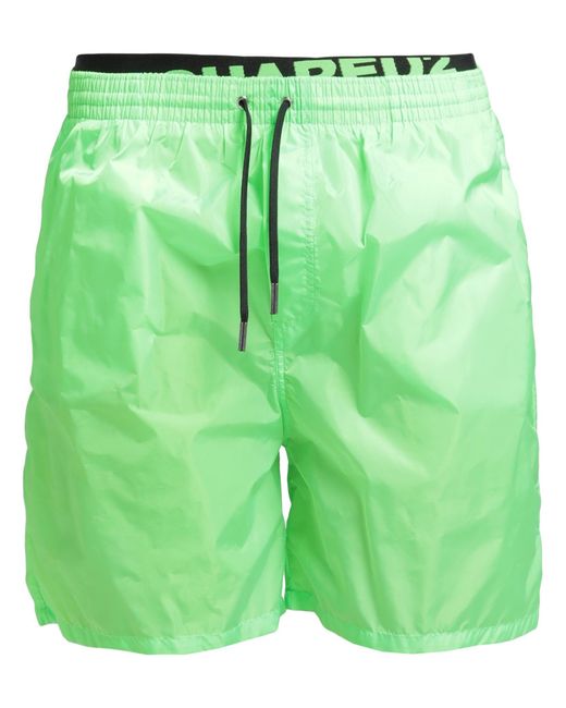 DSquared² Green Swim Trunks for men