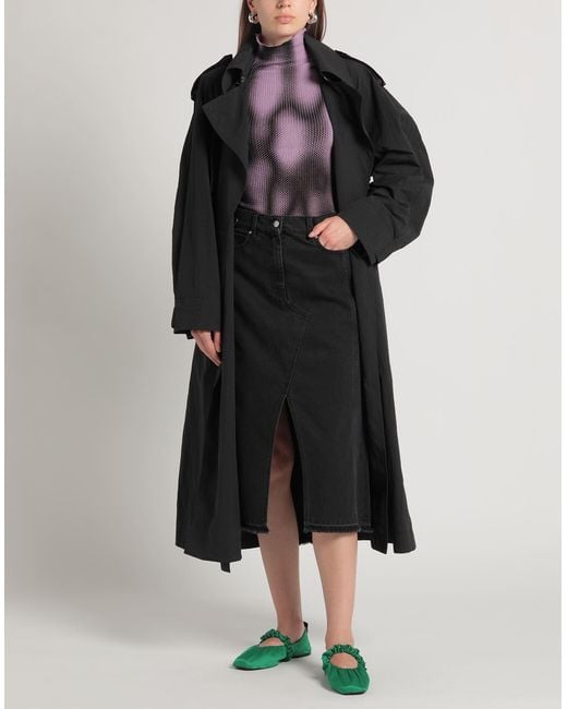 MSGM Black Midi Skirt