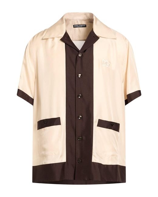Dolce & Gabbana Natural Shirt Silk for men