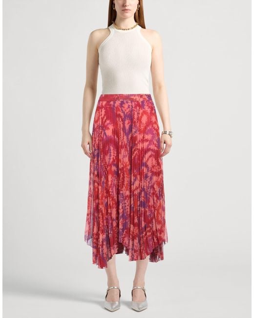 Dondup Red Maxi Skirt Polyester