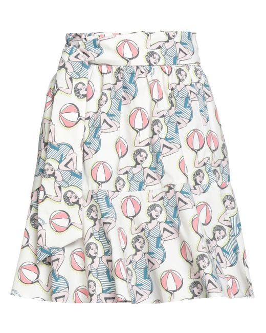 Maison Kitsuné White Mini Skirt Cotton