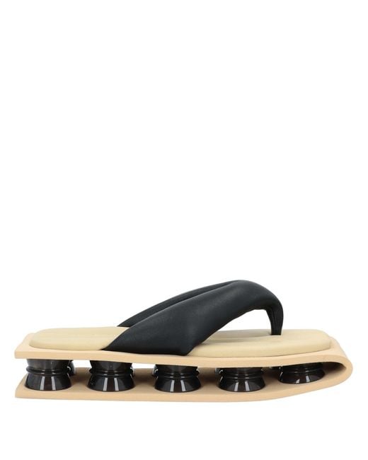 KENZO Black Toe Strap Sandals for men