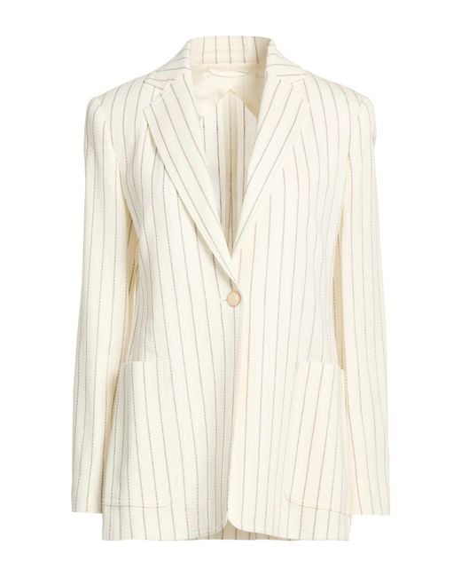 Max Mara White Blazer Cotton, Linen