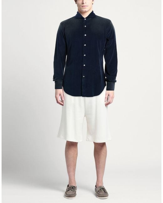 Giannetto Portofino Blue Shirt Cotton for men