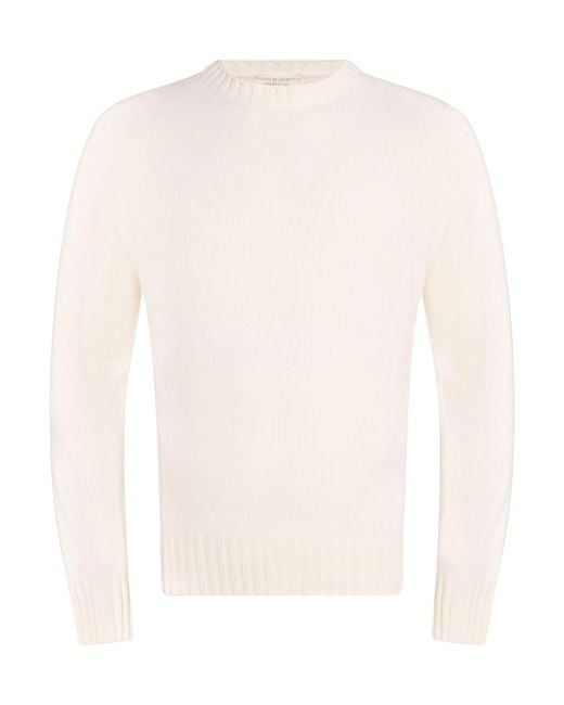 FILIPPO DE LAURENTIIS White Sweater Merino Wool, Cashmere for men