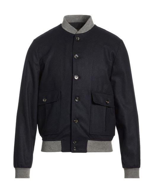 BRERAS Milano Blue Midnight Jacket Wool, Polyester for men