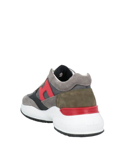 Hogan White Sneakers Textile Fibers, Leather for men