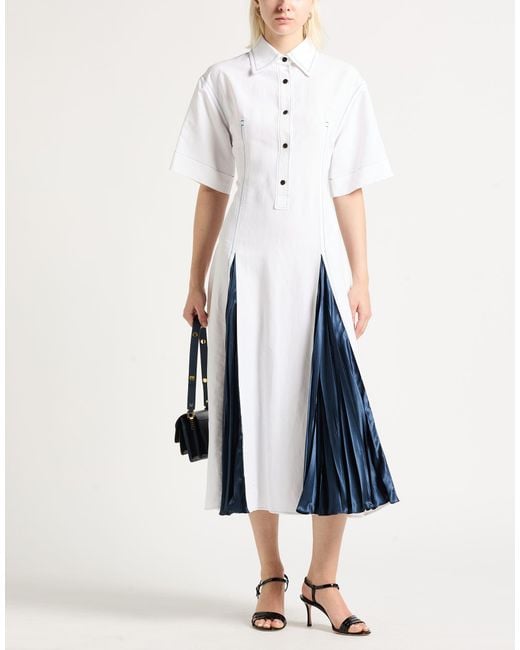 Ferragamo White Midi Dress