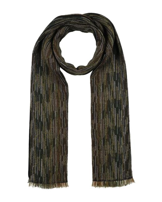 Missoni Green Scarf Wool, Polyamide, Mohair Wool, Modal for men