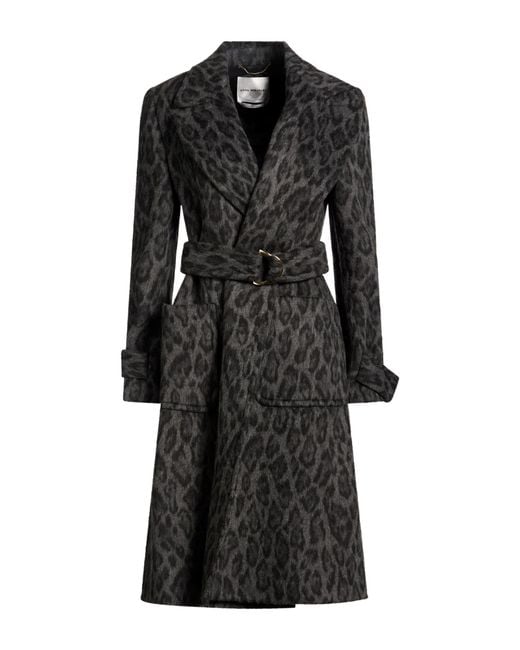 Anna Molinari Black Coat Acrylic, Polyester, Wool