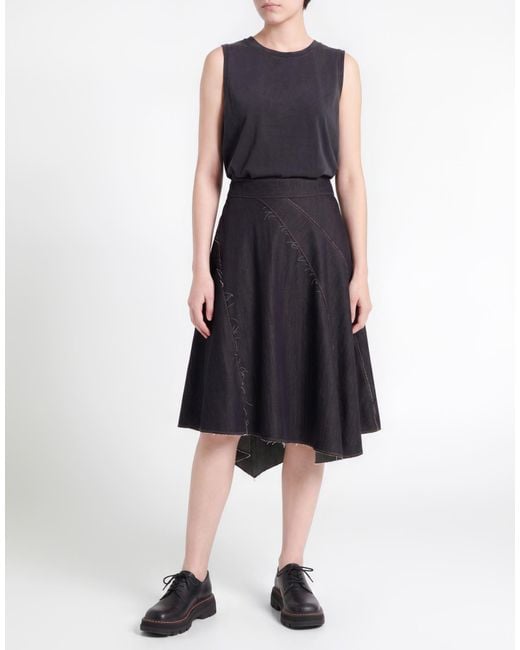 Eleventy Blue Midi Skirt Cotton