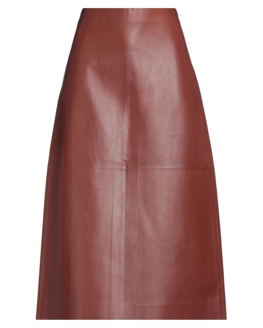 Chloé Red Midi Skirt