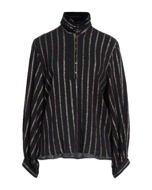 Momoní Black Midnight Top Viscose, Virgin Wool, Synthetic Fibers, Cotton