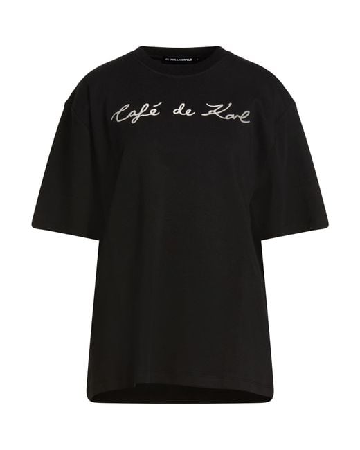 Karl Lagerfeld Black T-Shirt Organic Cotton